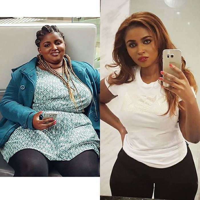 The before and After photo of Anerlisa Muigai PHOTO COURTESY
