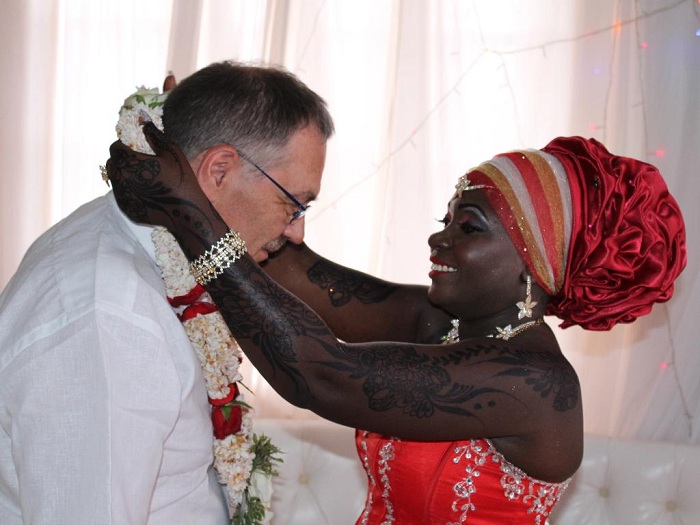 Nyota ndogo and her husband on their wedding day PHOTO COURTESY