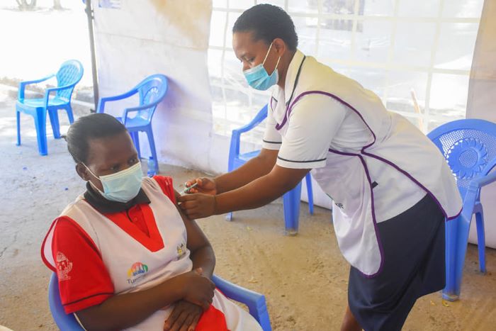 Kilifi woman vaccinated